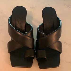 Zara black heeled sandal. Size 38. Never worn